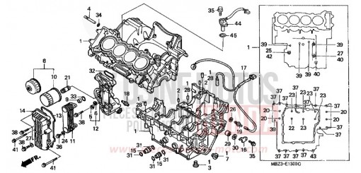 CARTER MOTEUR CB600FW de 1998
